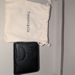 Tiffany & Co. Black Leather Card Wallet